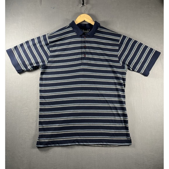 Steve & Barry's Other - Steve & Barry's Classic Polo Shirt Men's L Navy Pattern Short Sleeve Retro